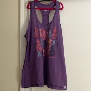 Smartwool Women's Vibrant Purple Tank Top with Pineapple Design